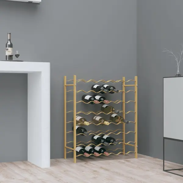 Gossi suport sticle de vin, 48 sticle, auriu, metal