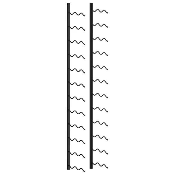 Gossi suport sticle de vin de perete, 24 sticle, negru, fier