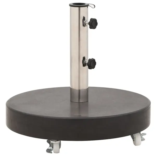 Gossi suport umbrela de soare, negru, 30 kg, granit, rotund