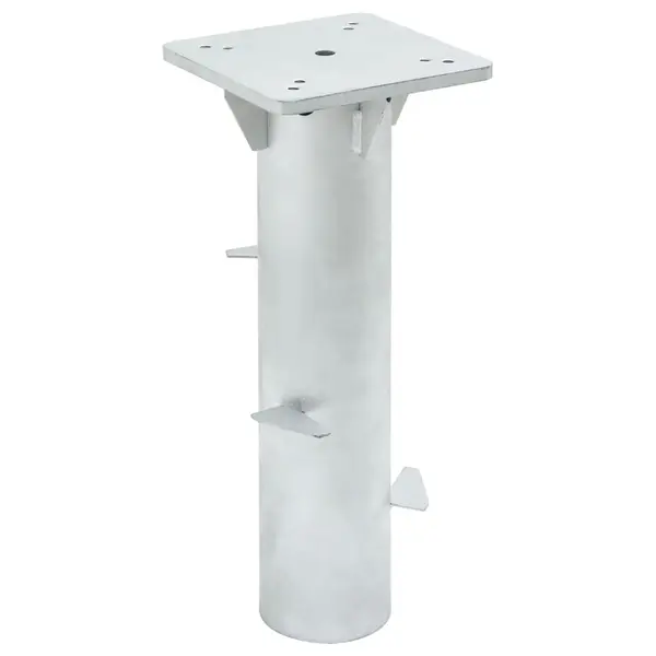 Gossi suport umbrela in pamant, argintiu, 16x16x39,5 cm, otel