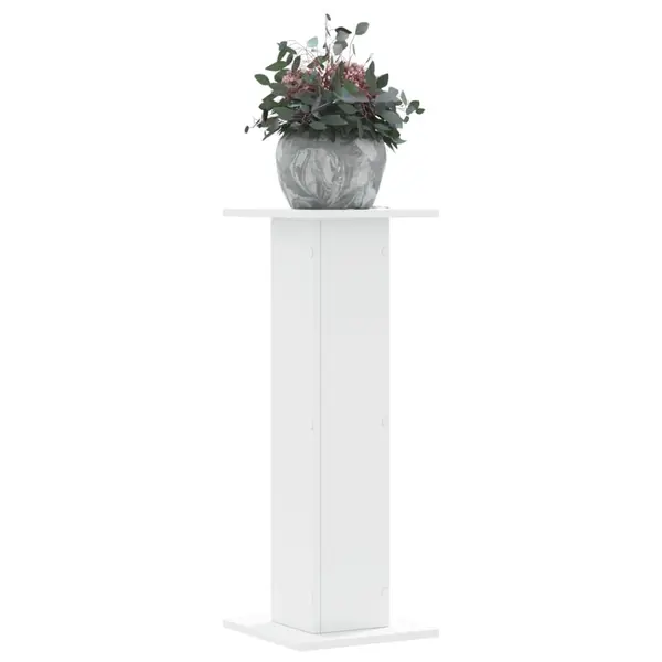 Gossi suporturi de plante, 2 buc., alb, 30x30x80 cm, lemn prelucrat