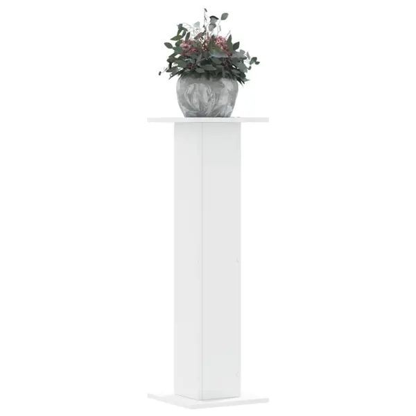 Gossi suporturi de plante, 2 buc., alb, 30x30x95 cm, lemn prelucrat