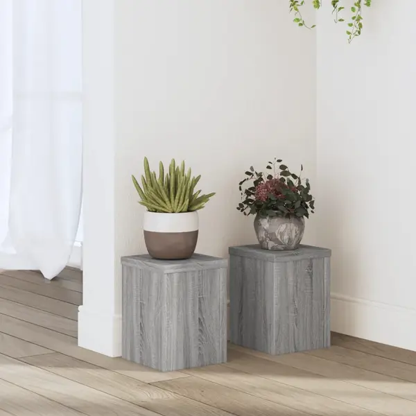 Gossi suporturi de plante 2 buc. gri sonoma 15x15x20cm lemn prelucrat