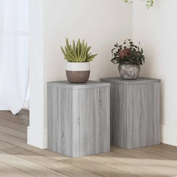 Gossi suporturi de plante 2 buc. gri sonoma 20x20x30 lemn prelucrat