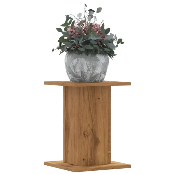 Gossi suporturi de plante, 2 buc., stejar artizanal, 30x30x40cm, lemn