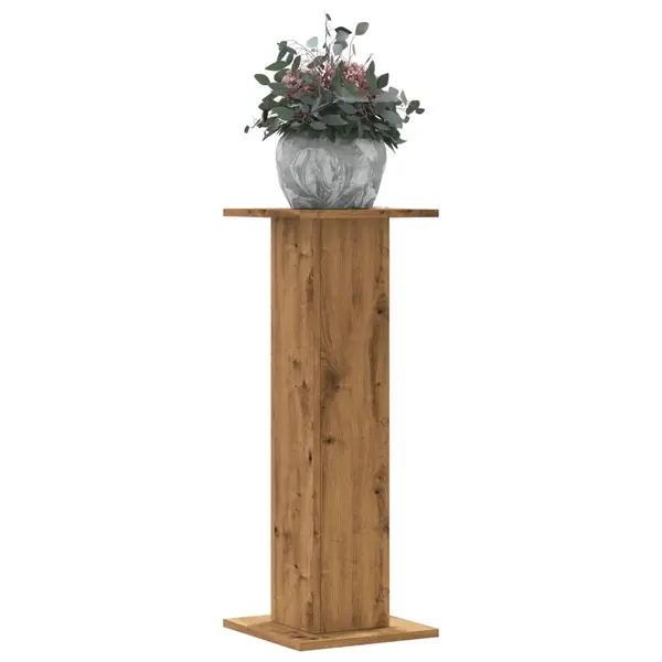 Gossi suporturi de plante, 2 buc., stejar artizanal, 30x30x80cm, lemn