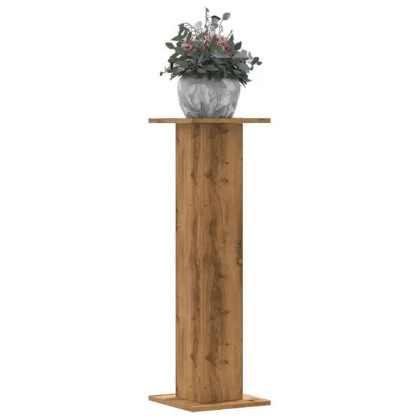 Gossi suporturi de plante, 2 buc., stejar artizanal, 30x30x95cm, lemn