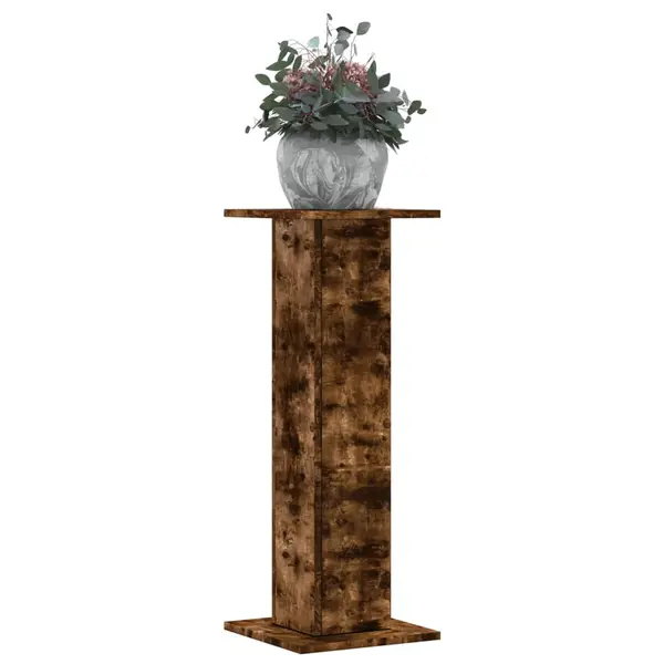 Gossi suporturi de plante 2 buc. stejar fumuriu 30x30x80 cm lemn