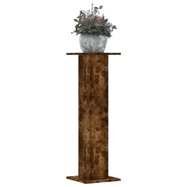 Gossi suporturi de plante 2 buc. stejar fumuriu 30x30x95 cm lemn