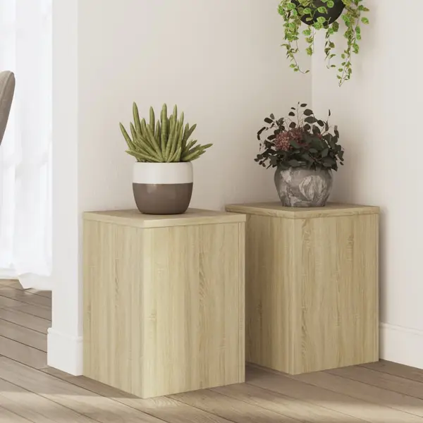 Gossi suporturi de plante, 2 buc., stejar sonoma, 25x25x35 cm