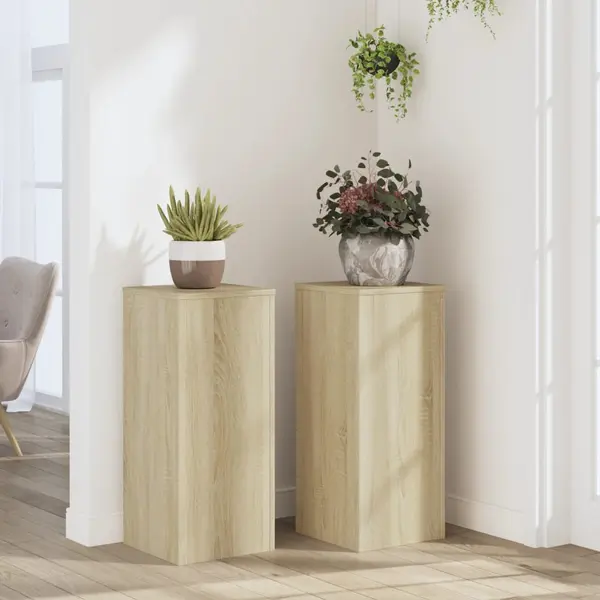 Gossi suporturi de plante, 2 buc., stejar sonoma, 30x30x70 cm