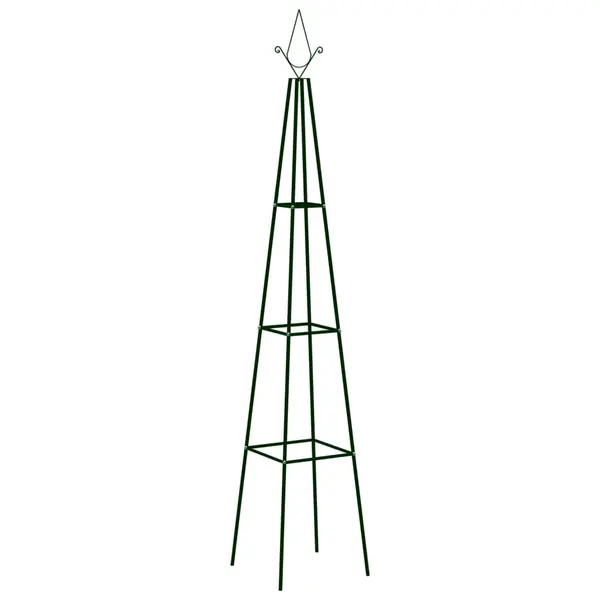 Gossi suporturi plante gradina 2 buc. verde inchis 35x35x195 cm fier