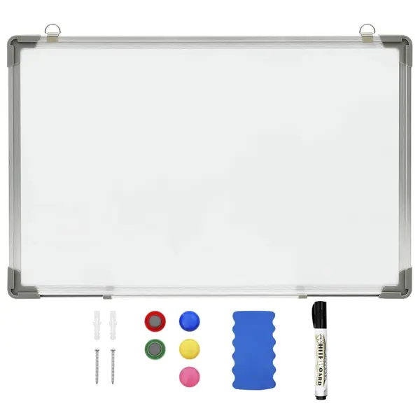 Gossi tabla magnetica alba cu stergere uscata 50x35 cm otel