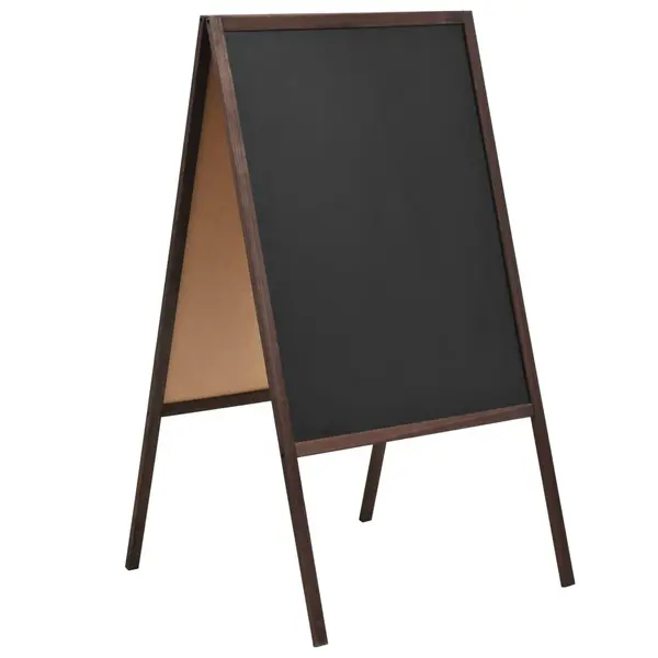 Gossi tabla neagra cu doua fete, lemn cedru, verticala, 60 x 80 cm