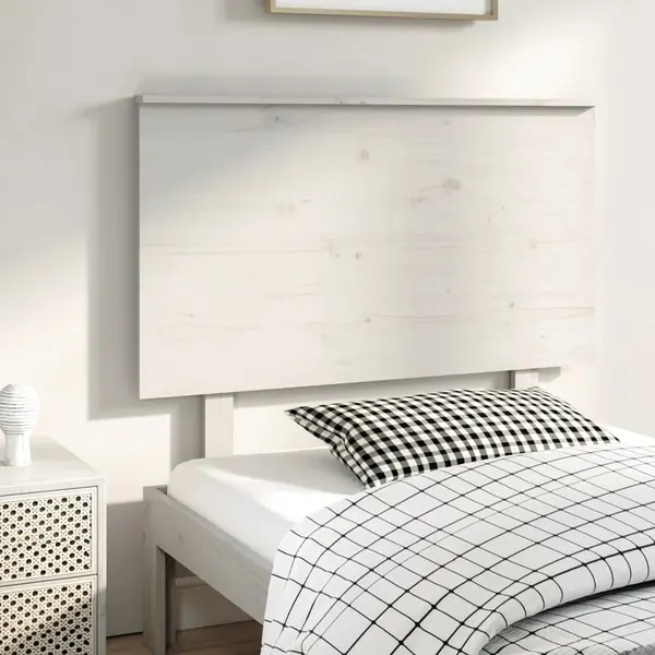 Gossi tablie de pat, alb, 104x6x82,5 cm, lemn masiv de pin