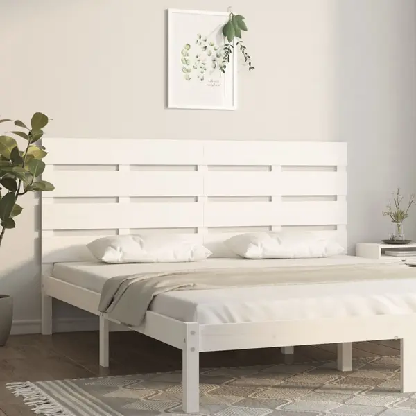 Gossi tablie de pat, alb, 140x3x80 cm, lemn masiv de pin