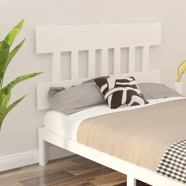 Gossi tablie de pat, alb, 163,5x3x81 cm, lemn masiv de pin