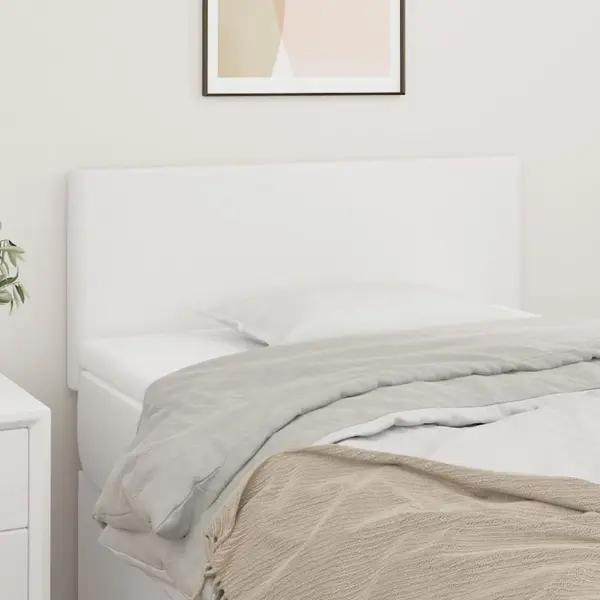 Gossi tablie de pat, alb, 90x5x78/88 cm, piele ecologica