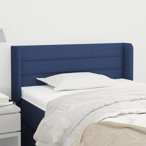 Gossi tablie de pat cu aripioare albastru 103x16x78/88 cm textil