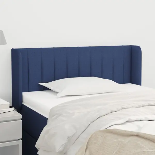 Gossi tablie de pat cu aripioare albastru 83x16x78/88 cm textil