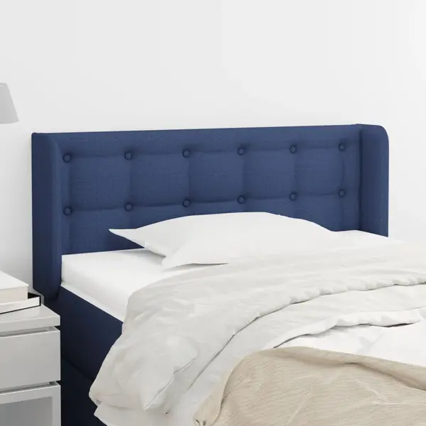 Gossi tablie de pat cu aripioare albastru 83x16x78/88 cm textil