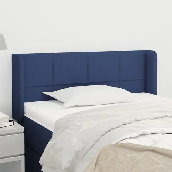 Gossi tablie de pat cu aripioare albastru 83x16x78/88 cm textil