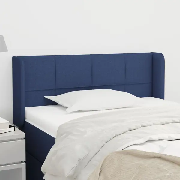 Gossi tablie de pat cu aripioare albastru 93x16x78/88 cm textil