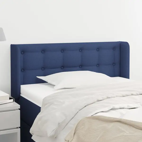 Gossi tablie de pat cu aripioare albastru 93x16x78/88 cm textil