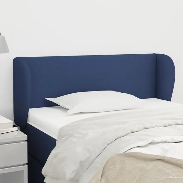 Gossi tablie de pat cu aripioare albastru 93x23x78/88 cm textil