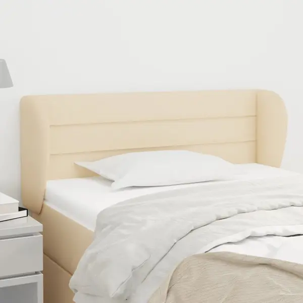 Gossi tablie de pat cu aripioare crem 103x23x78/88 cm textil