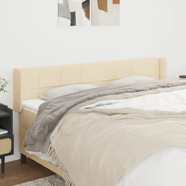 Gossi tablie de pat cu aripioare, crem, 203x16x78/88 cm textil