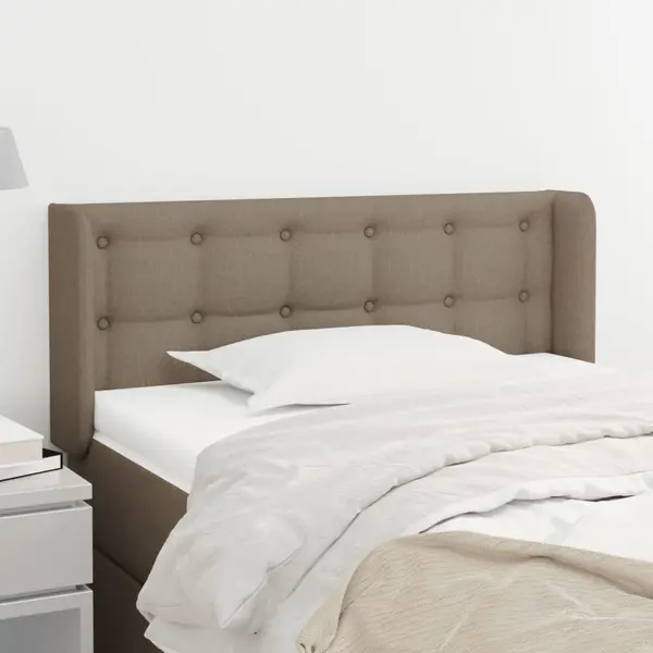 Gossi tablie de pat cu aripioare gri taupe 103x16x78/88 cm textil