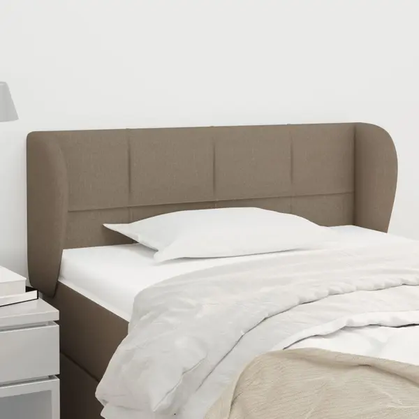 Gossi tablie de pat cu aripioare gri taupe 103x23x78/88 cm textil