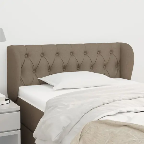 Gossi tablie de pat cu aripioare gri taupe 103x23x78/88 cm textil