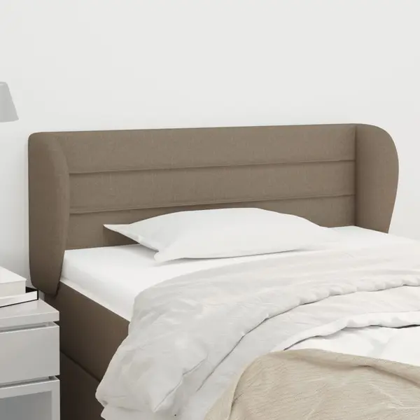 Gossi tablie de pat cu aripioare gri taupe 103x23x78/88 cm textil