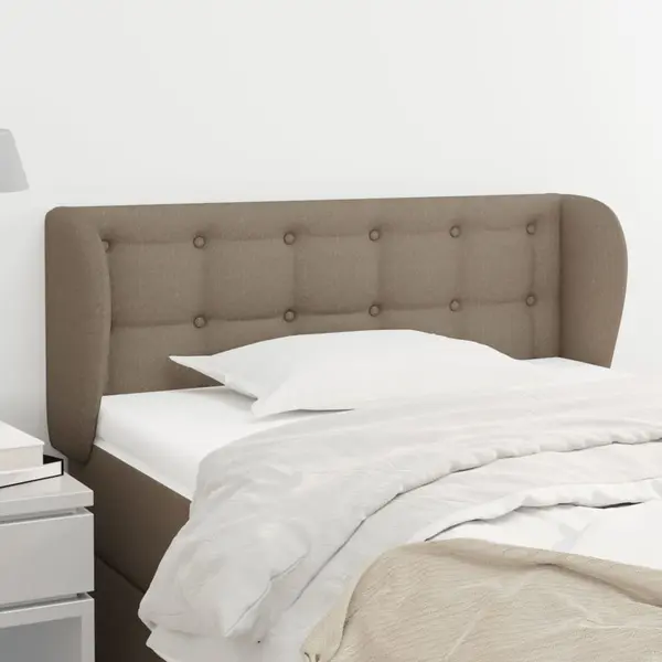 Gossi tablie de pat cu aripioare gri taupe 103x23x78/88 cm textil