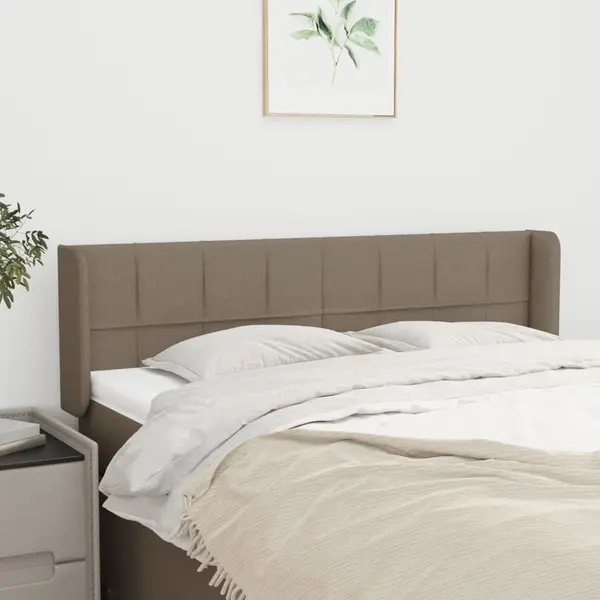Gossi tablie de pat cu aripioare gri taupe 147x16x78/88 cm textil