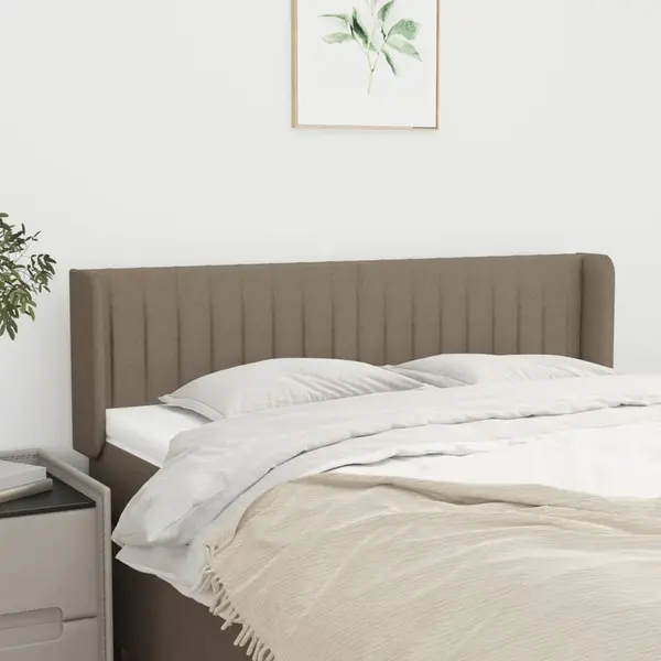 Gossi tablie de pat cu aripioare gri taupe 147x16x78/88 cm textil
