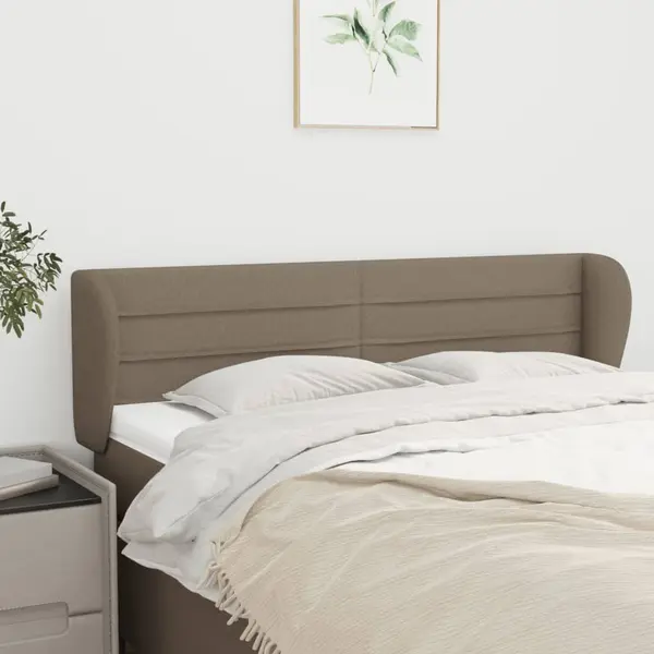 Gossi tablie de pat cu aripioare gri taupe 147x23x78/88 cm textil