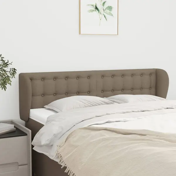 Gossi tablie de pat cu aripioare gri taupe 147x23x78/88 cm textil