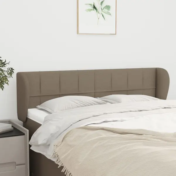 Gossi tablie de pat cu aripioare gri taupe 147x23x78/88 cm textil