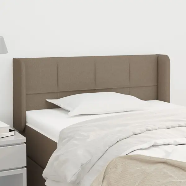 Gossi tablie de pat cu aripioare gri taupe 83x16x78/88 cm textil