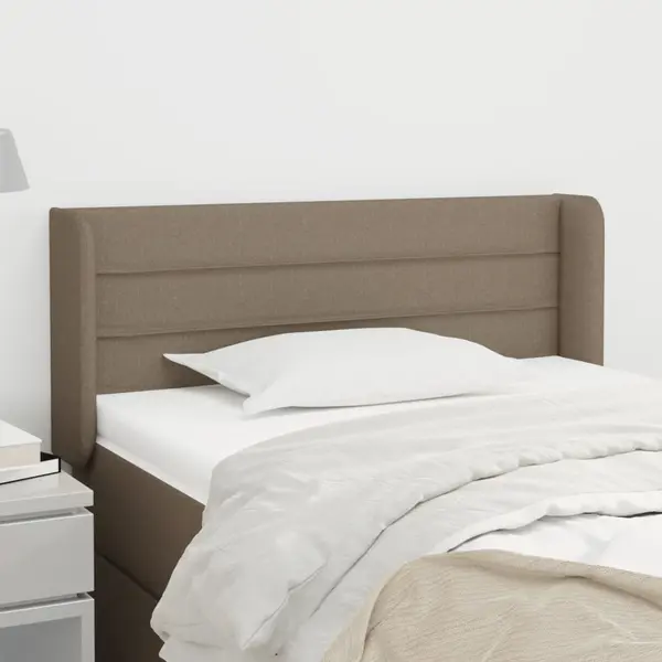 Gossi tablie de pat cu aripioare gri taupe 83x16x78/88 cm textil