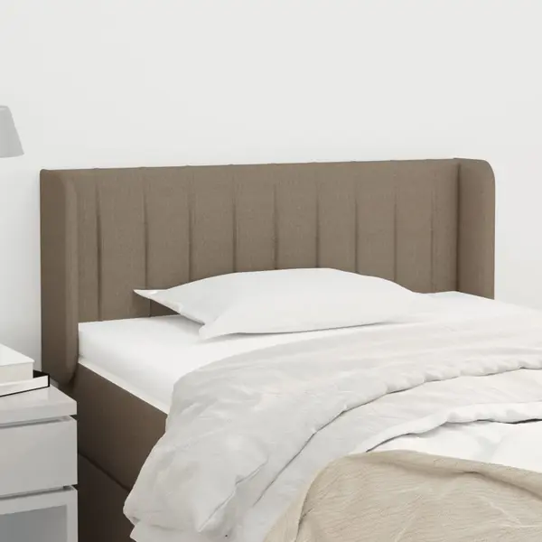 Gossi tablie de pat cu aripioare gri taupe 93x16x78/88 cm textil