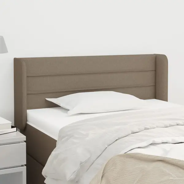 Gossi tablie de pat cu aripioare gri taupe 93x16x78/88 cm textil
