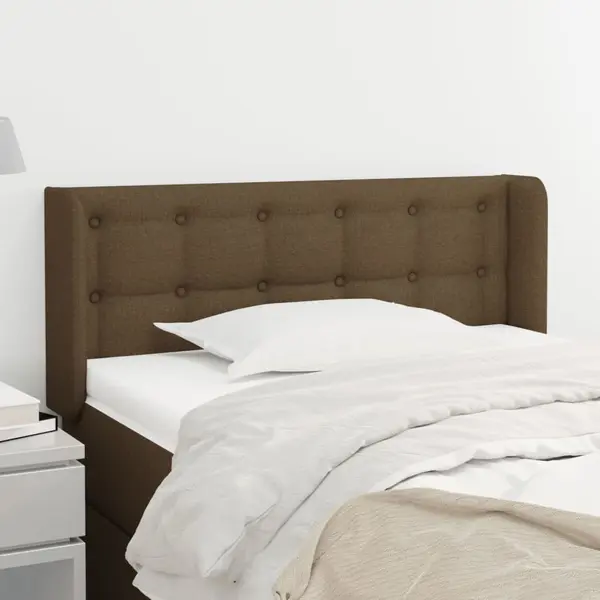 Gossi tablie de pat cu aripioare maro inchis 103x16x78/88 cm textil