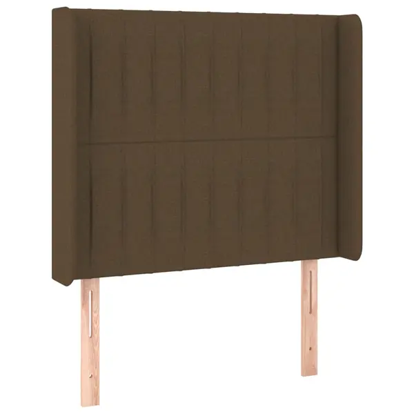 Gossi tablie de pat cu aripioare maro inchis 83x16x118/128 cm textil