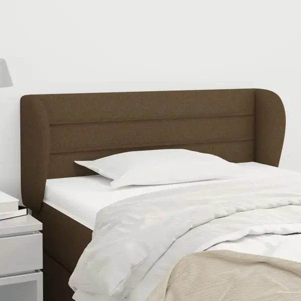 Gossi tablie de pat cu aripioare maro inchis 83x23x78/88 cm textil