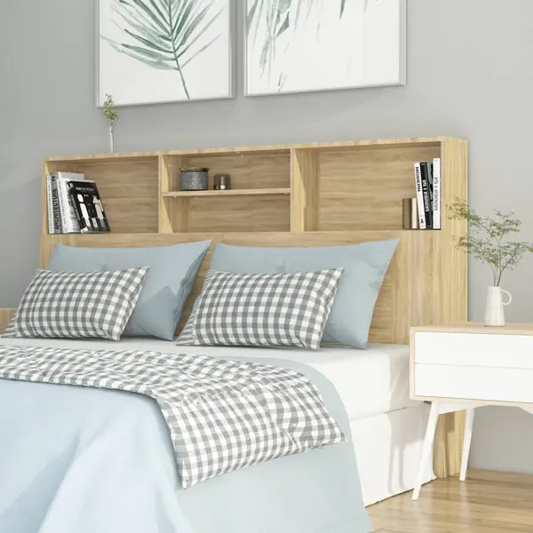 Gossi tablie de pat cu dulap, stejar sonoma, 160x19x103,5 cm