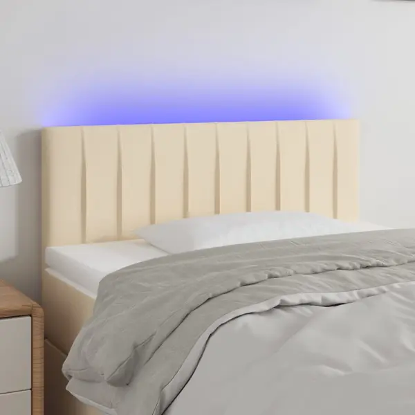 Gossi tablie de pat cu led, crem, 100x5x78/88 cm, textil